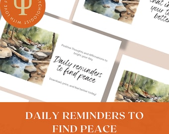 Friends of peace affirmation cards-peace love faith digital download cards deck-positive cards- digital printable download for mental health