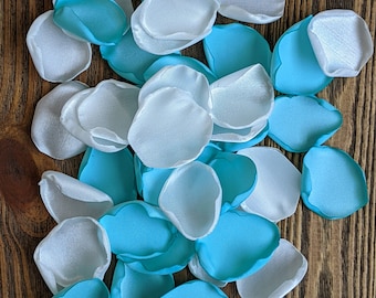 Blue wedding  party decorations, rose petals, custom wonderland baby shower confetti, bride and co simple centerpieces scatter decorations