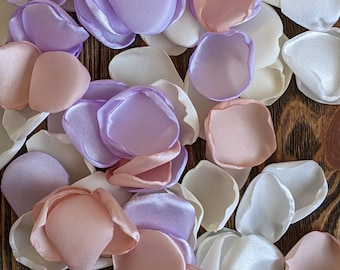 Wedding decor-Lavender and blush pink mixture of rose petals for donuts birthday party or garden tea bridal shower toss-brunch flowers