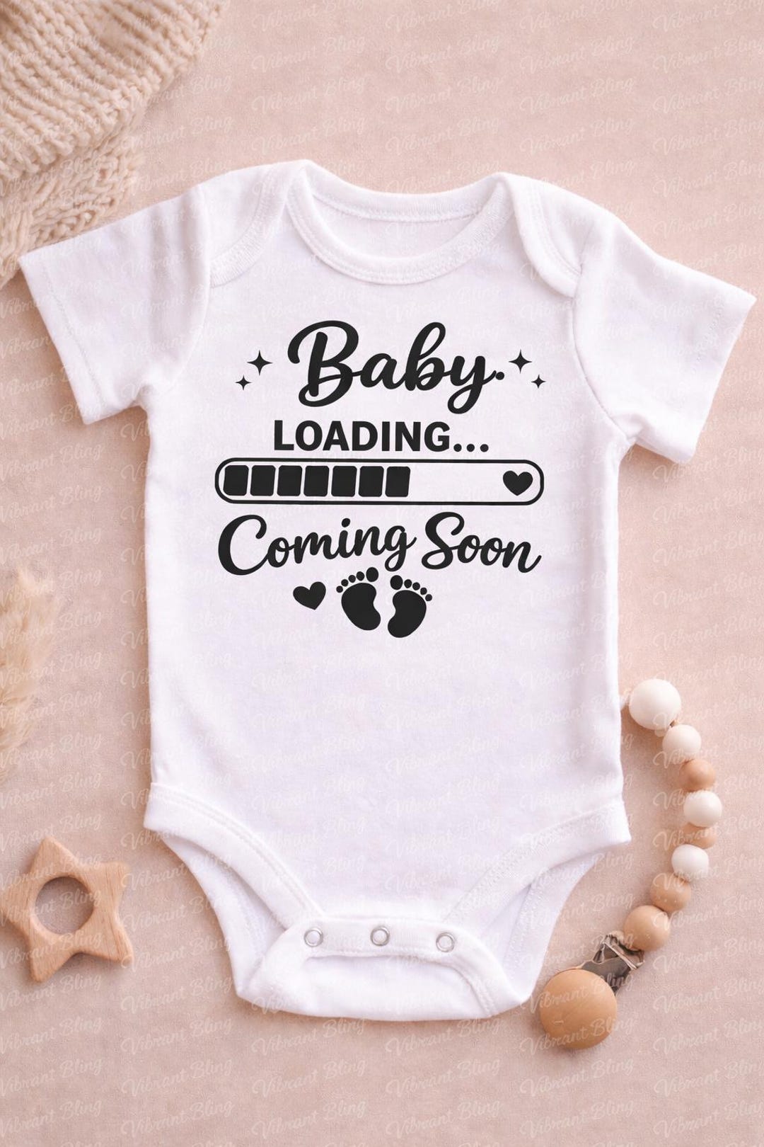 Baby Loading PNG | Pregnancy Announcement Onesie Design (digital ...