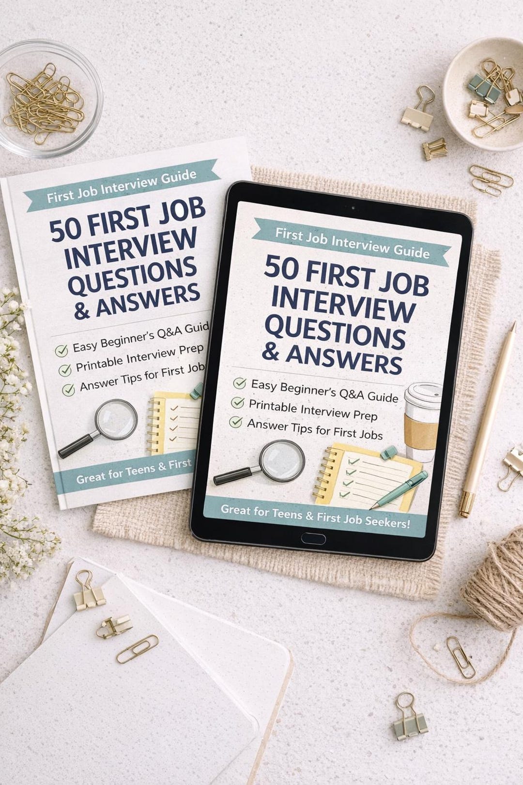 Interview Question Guide For First Job First Job Interview Guide – 50 Questions & Answers (PDF) - Etsy