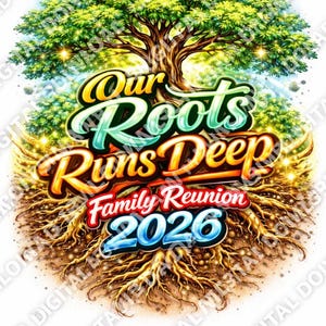 Family Reunion 2026 Tree Roots Design | Sublimation PNG (digital ...