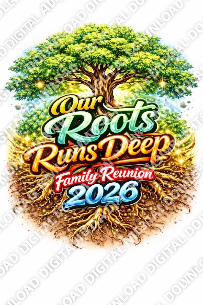 Family Reunion 2026 Tree Roots Design | Sublimation PNG (digital ...