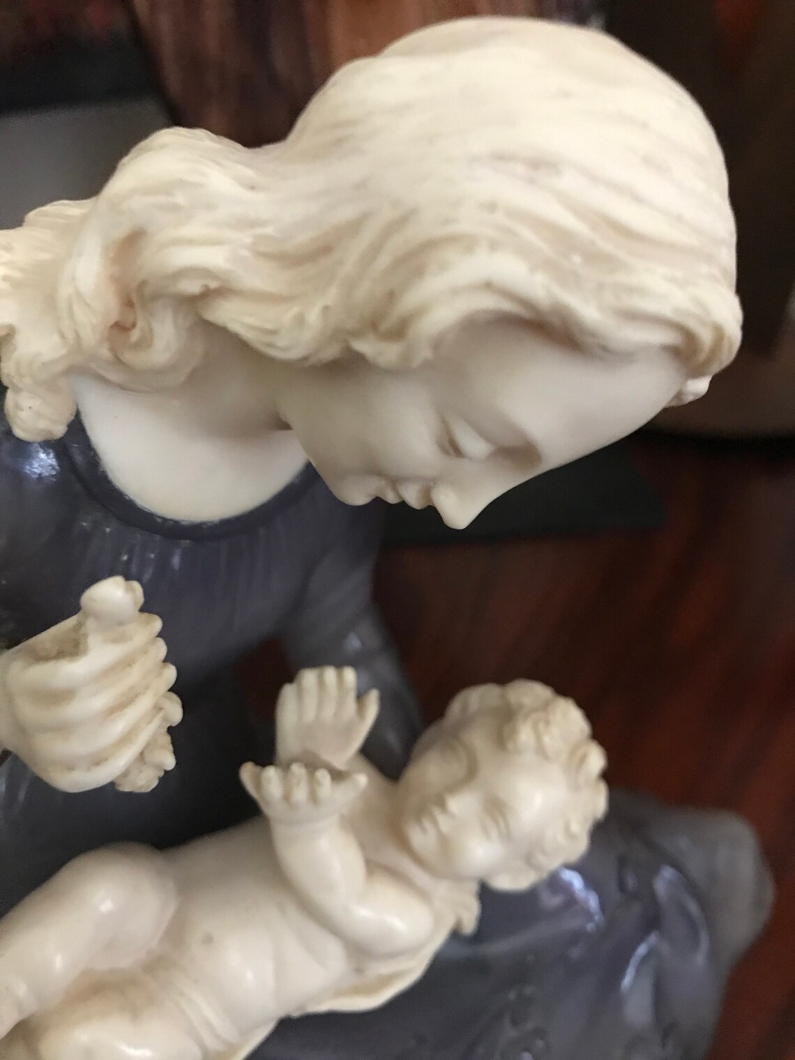 Figurine Vintage Religious Catholic Art Midcentury Madonna and Child Sculpture Statue G. Ruggeri