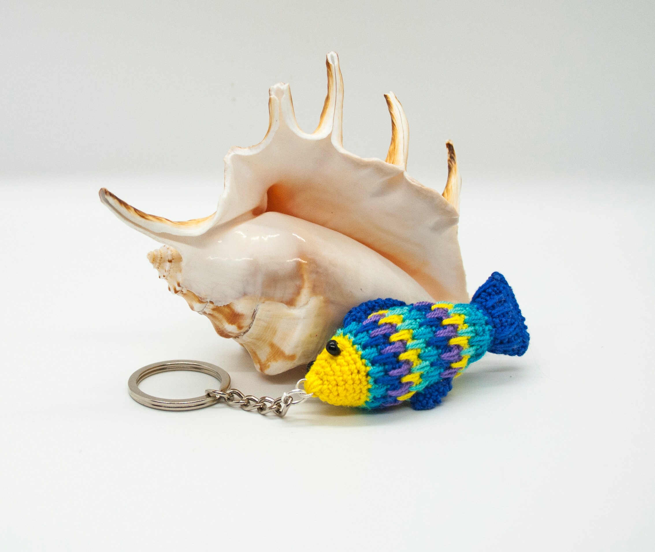 Unique fish keychain Multicolor small fish keyring Mini Etsy