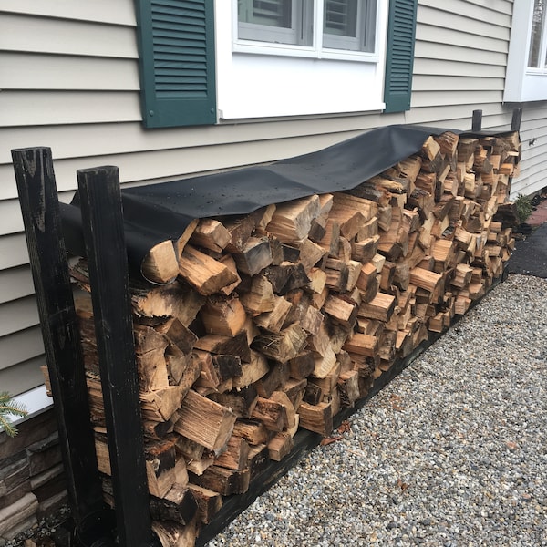 Firewood Cover - Self-securing with no tie downs