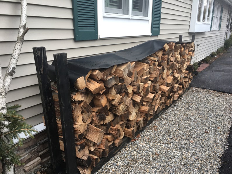 Firewood Cover - Self-securing with no tie downs