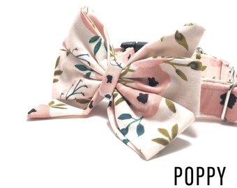 Watercolor Floral Girl Cat Bow Floral Print Flower Dog Bow Easter girl Dog Bow Girly Dog Flower Bow Watercolor Floral Girl Dog Bow