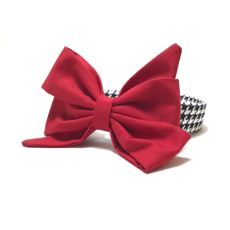Girly Bow Dog Collar College Football Collar Bow tie Dog Etsy