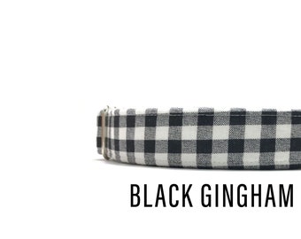 Black Gingham Dog Collar | New Puppy Collar | Dog Collar, Pet Supplies, Pet Collar, Dog Collar, Adjustable Dog Collar, Classic Black Gingham