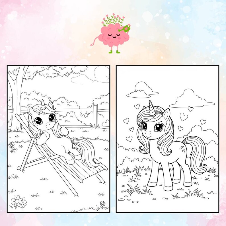 100 A4 Printable Pages for Kids Unicorn Printable Activity Pack Instant ...