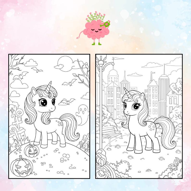 100 A4 Printable Pages for Kids Unicorn Printable Activity Pack Instant ...