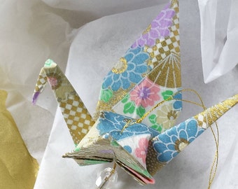 Exquisite Origami Paper Crane hanging decor - Peace Crane Gift - Origami crane - Thank you - Congratulations - Anniversary - Get well -#B6HG