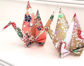 Anniversary Pair of Origami Cranes - Unique First Anniversary Gift - couples gift - wedding anniversary - paper anniversary gift - #A3B1ST