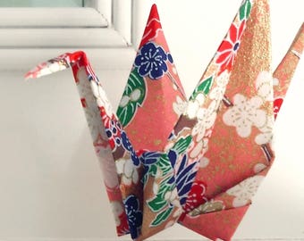 Unique Origami Paper Crane decoration - Peace Crane - Birthday - Gift for her - Congratulations - Anniversary - Get well gift - #A3ST