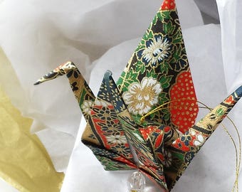 Exquisite Origami Paper Crane hanging decor - Peace Crane Gift - Origami crane - Thank you - Congratulations - Anniversary - Get well -#A5HG