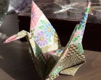 Origami Paper Crane decoration - Peace Crane  - Gift for her - Birthday - Thank you - Congratulations - Anniversary - Get well gift - #B6ST