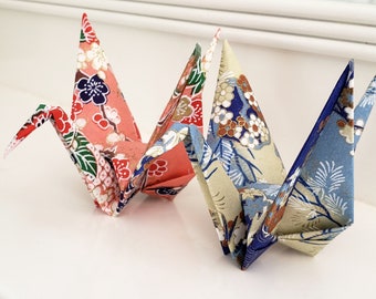 Anniversary Origami Crane Pair  - Unique First Anniversary Gift - couples gift - wedding anniversary - paper anniversary gift - #A2A3ST