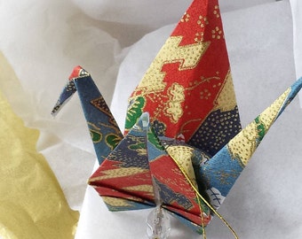 Exquisite Origami Paper Crane hanging decor - Peace Crane Gift - Origami crane - Thank you - Congratulations - Anniversary - Get well- #A4HG