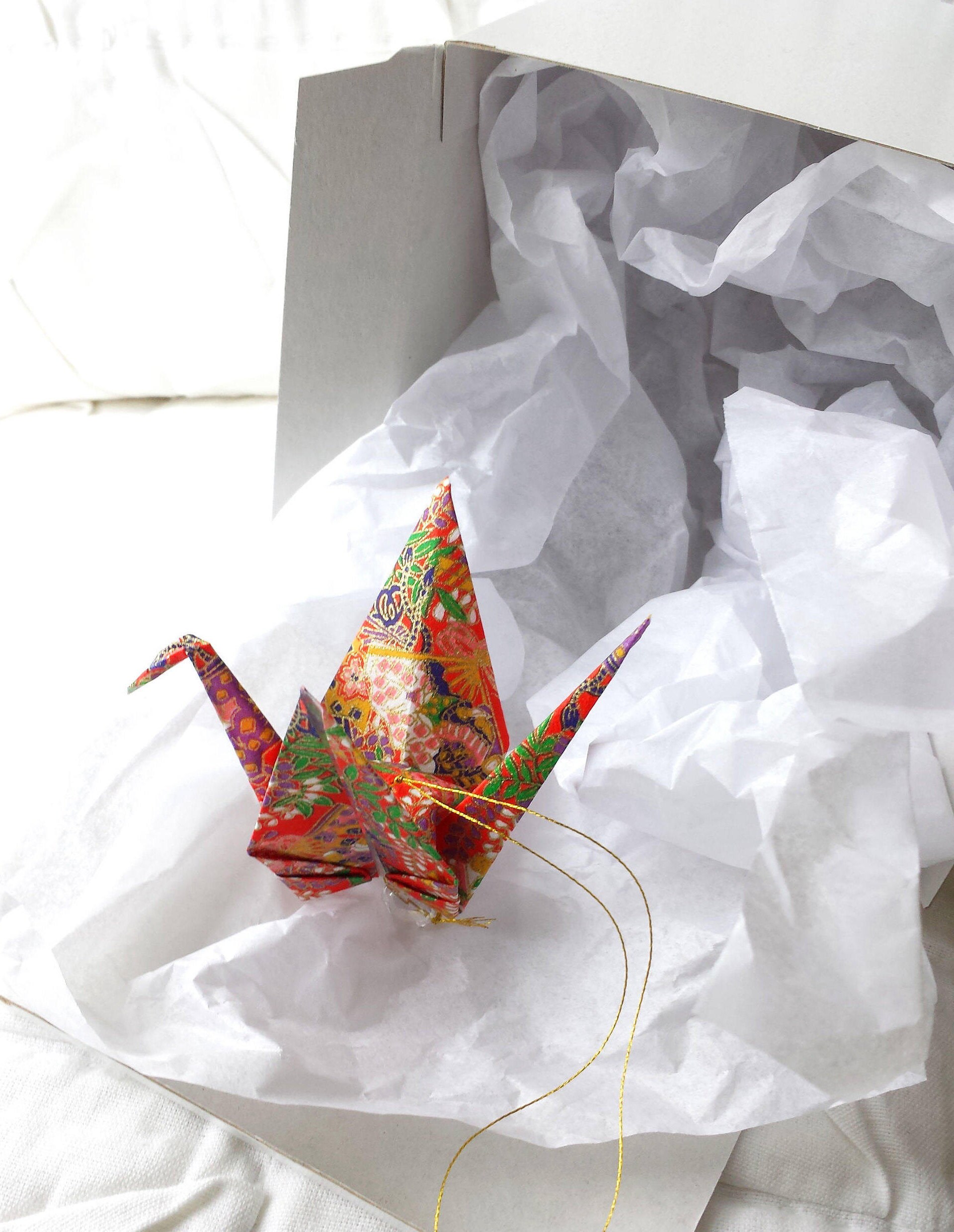 Exquisite Origami Paper Crane Hanging Decor Peace Crane Gift Etsy