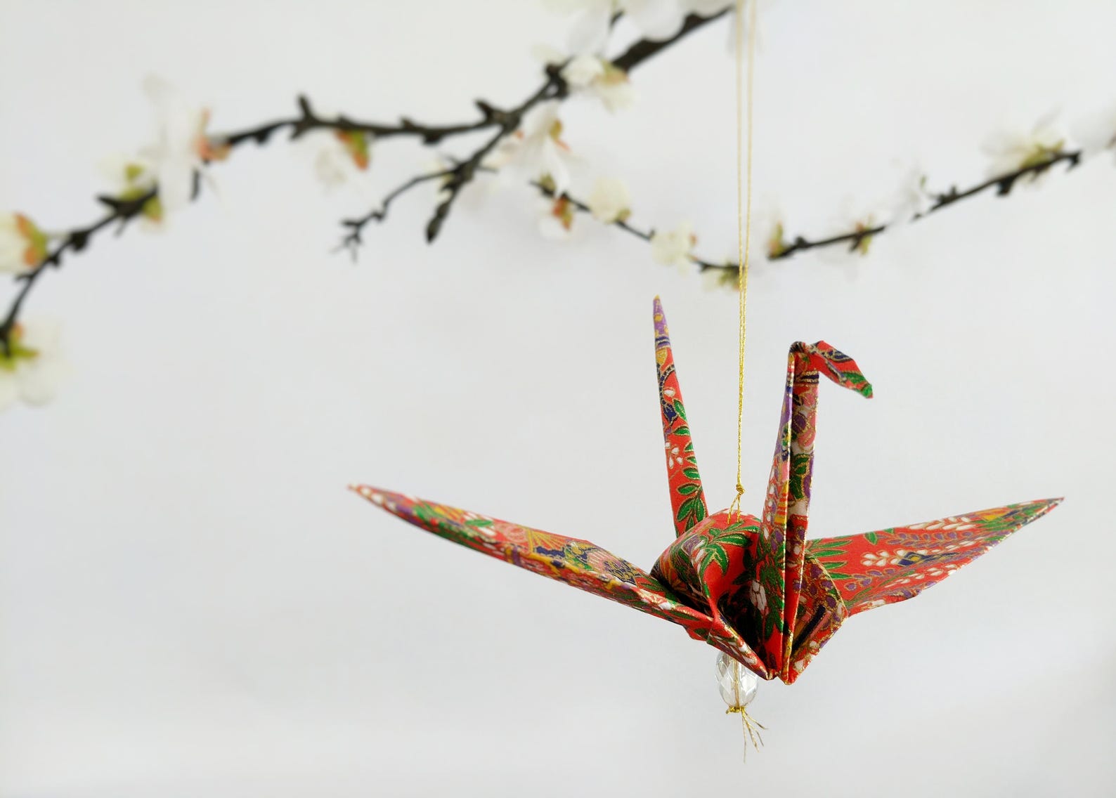 Exquisite Origami Paper Crane Hanging Decor Peace Crane Gift Etsy