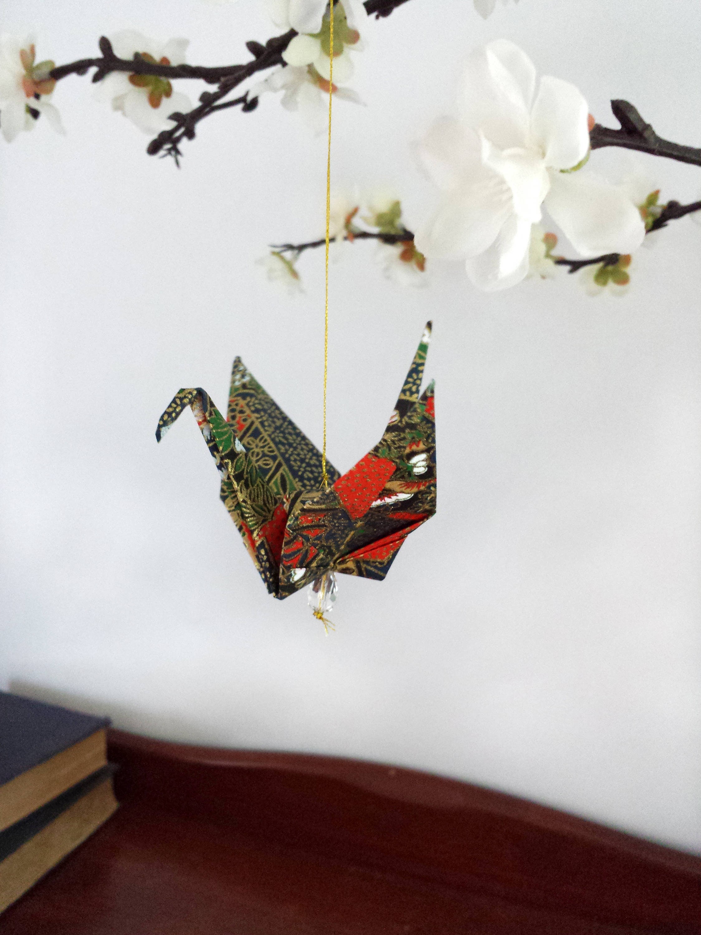 Exquisite Origami Paper Crane Hanging Decor Peace Crane Gift Etsy