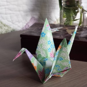 Origami Paper Crane decoration - wedding - party decor - favor - baby shower - blossoms in green, blue, white, orange, purple, pink -  #B2ST