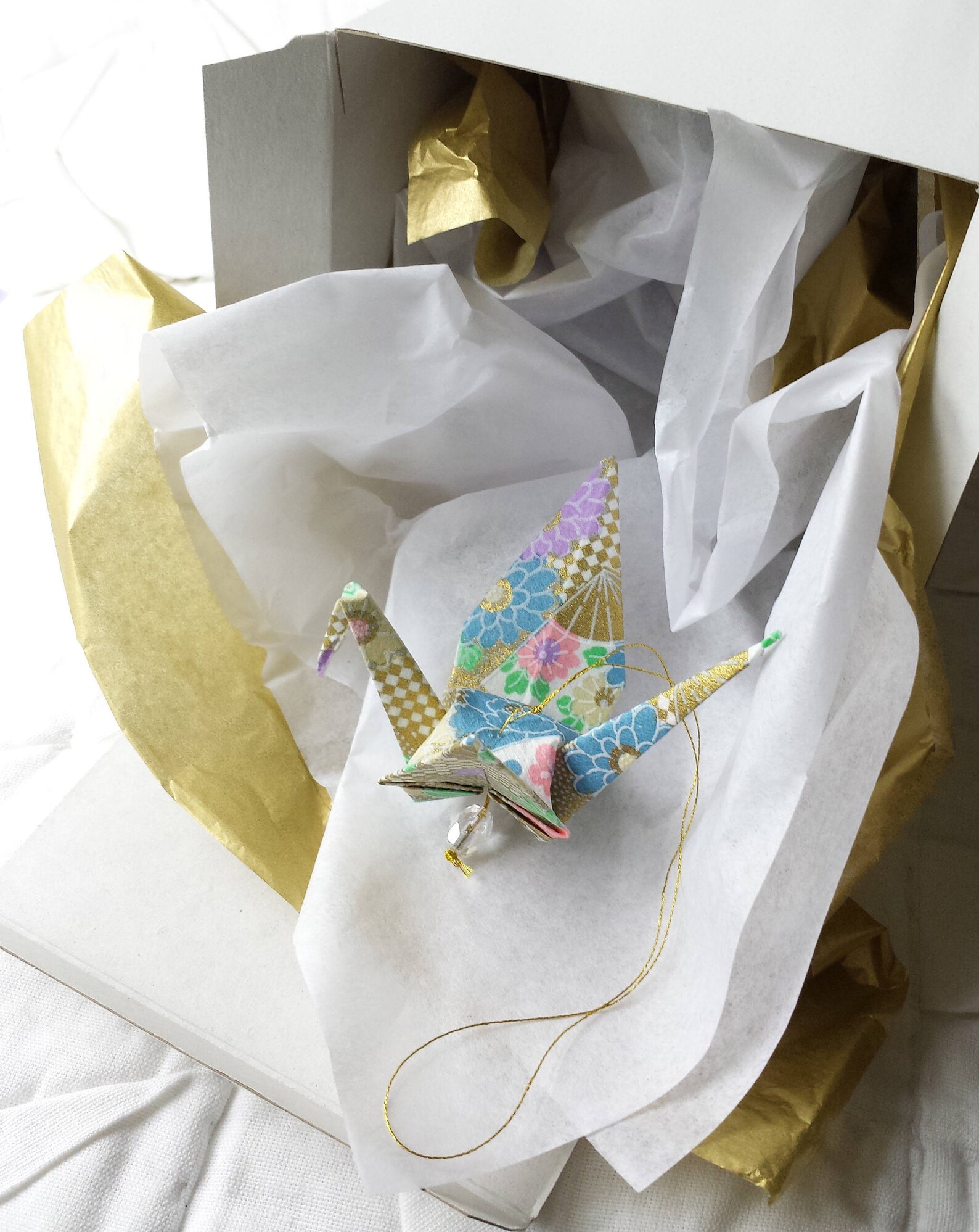 Exquisite Origami Paper Crane Hanging Decor Peace Crane Gift Etsy