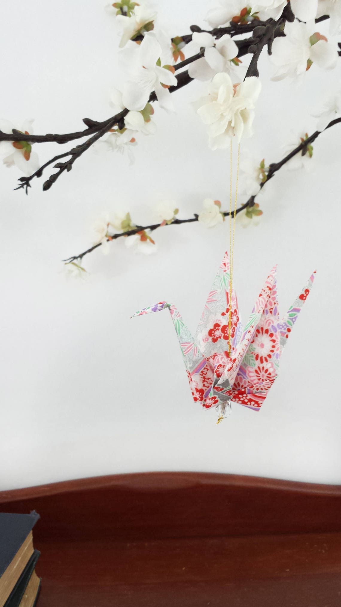 Exquisite Origami Paper Crane Hanging Decor Peace Crane Gift Etsy