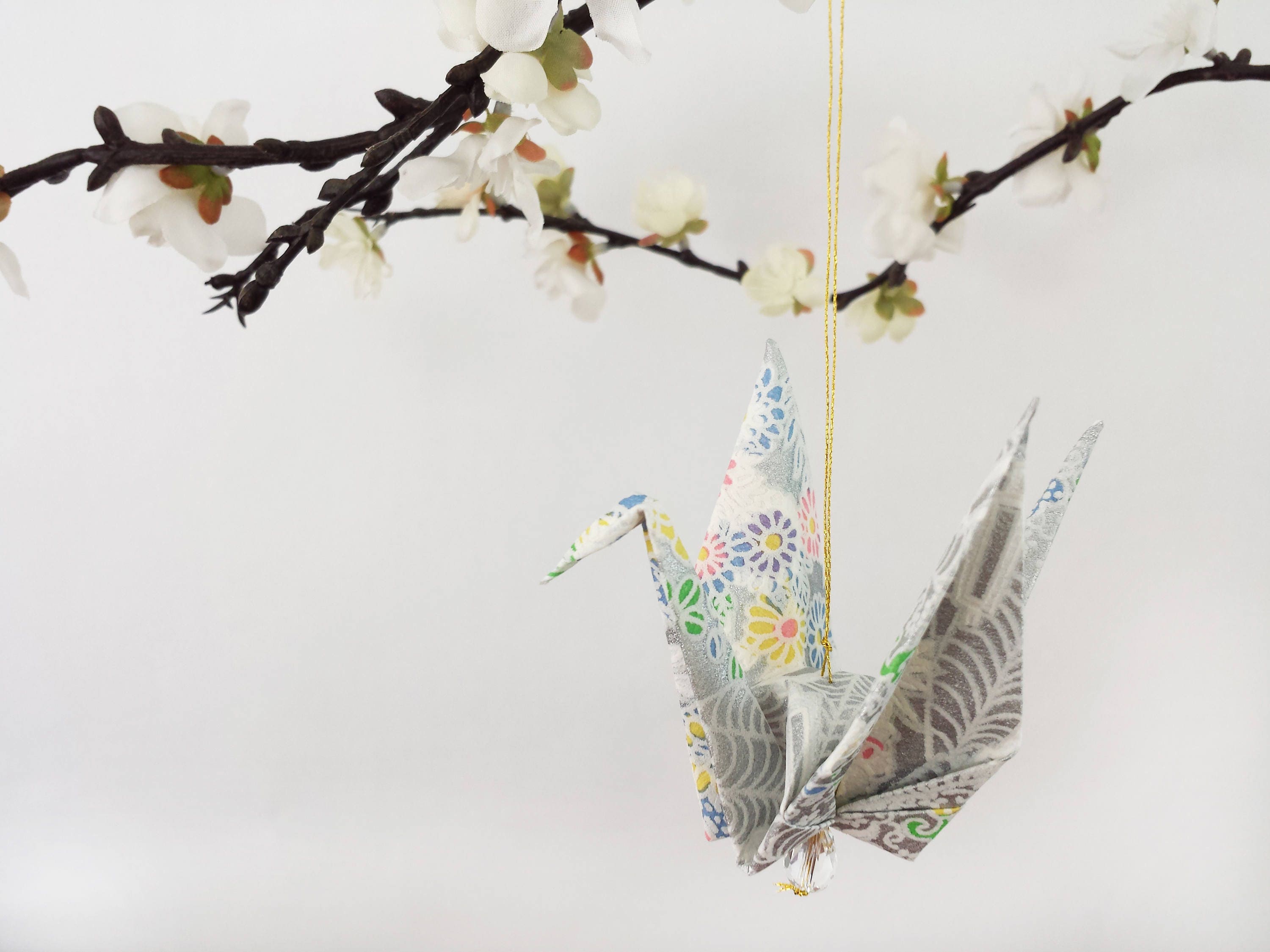 Exquisite Origami Paper Crane hanging decor Peace Crane Gift Etsy