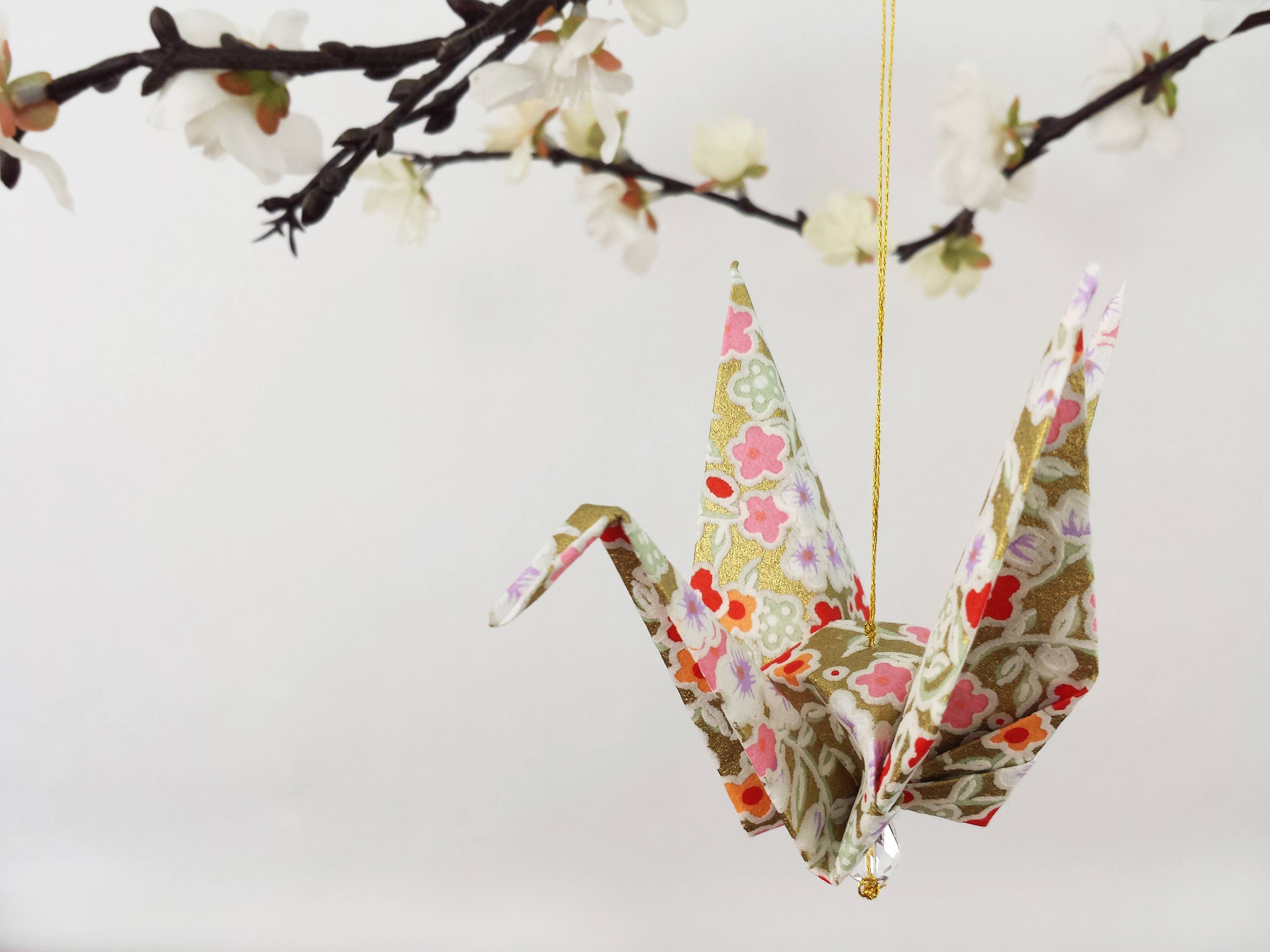 Exquisite Origami Paper Crane hanging decor Peace Crane Gift Etsy