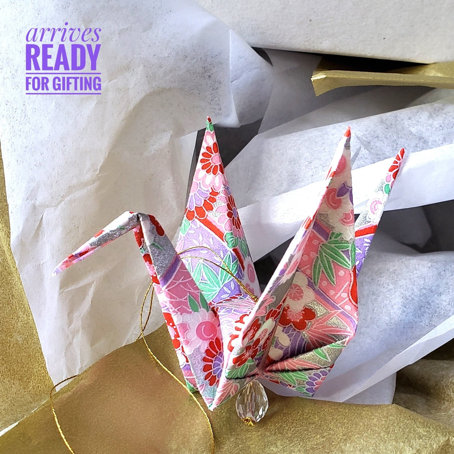 Exquisite Origami Paper Crane Hanging Decor Peace Crane Gift Etsy
