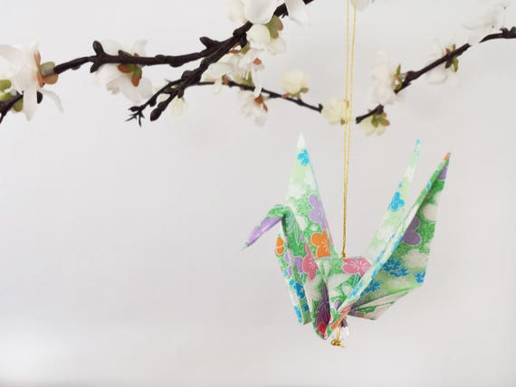 Exquisite Origami Paper Crane Hanging Decor Peace Crane Gift Etsy