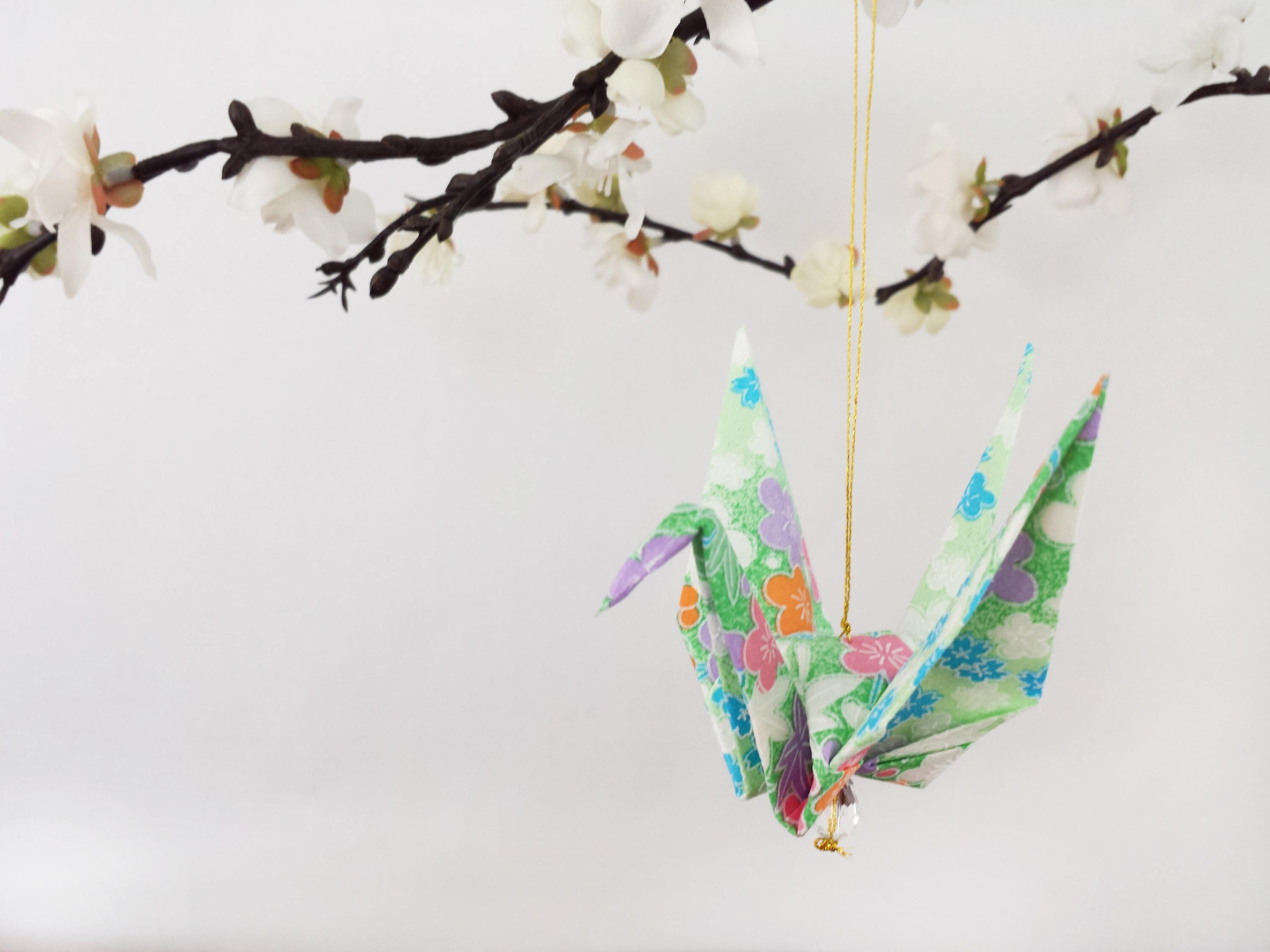 Exquisite Origami Paper Crane Hanging Decor Peace Crane Gift Etsy