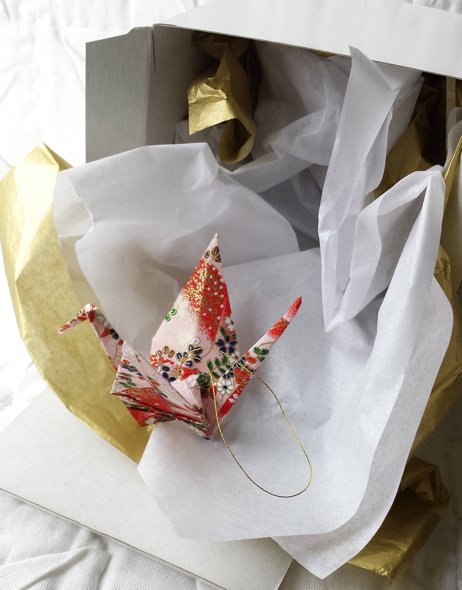 Exquisite Origami Paper Crane Hanging Decor Peace Crane Gift Etsy