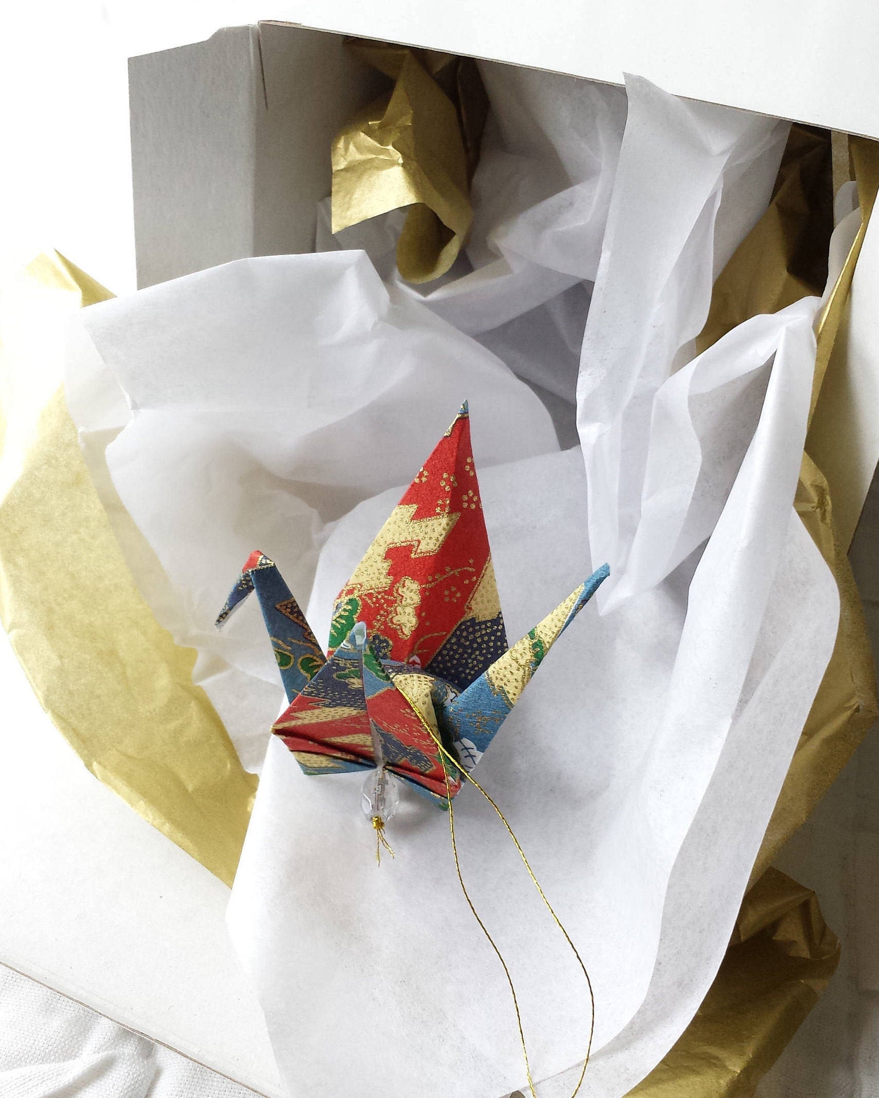 Exquisite Origami Paper Crane hanging decor Peace Crane Gift Etsy España