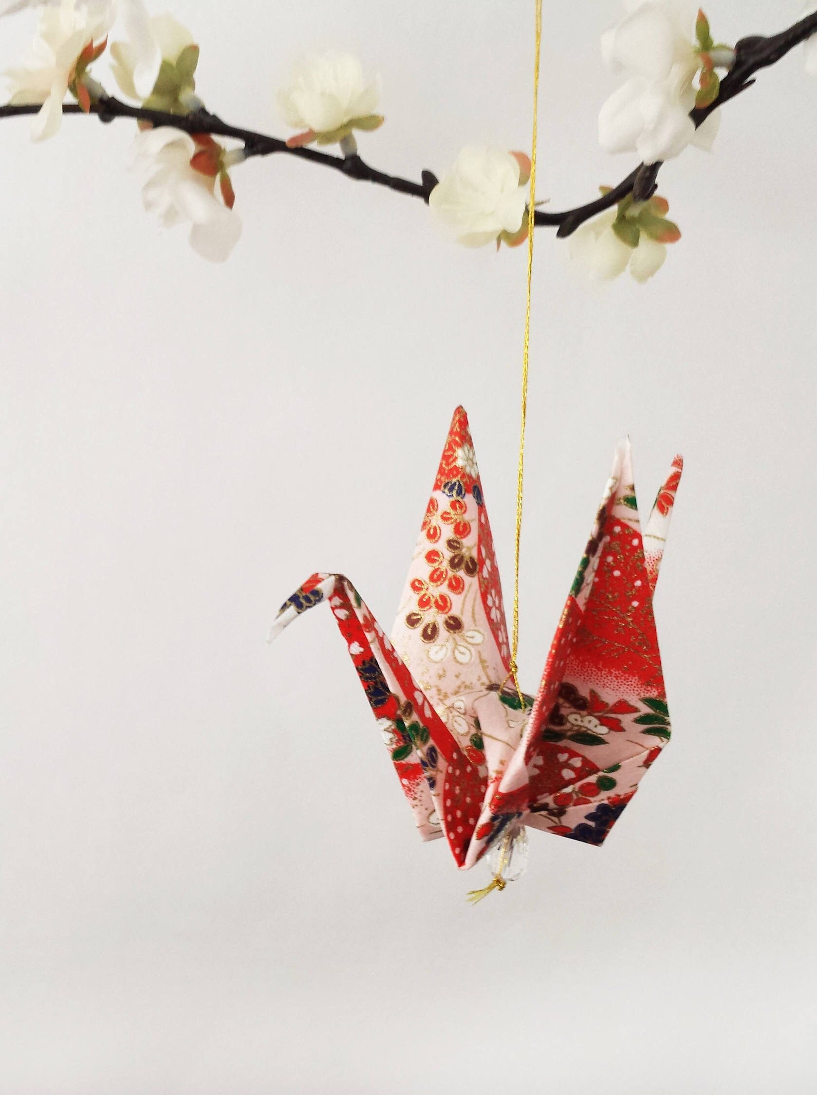 Exquisite Origami Paper Crane Hanging Decor Peace Crane Gift Etsy