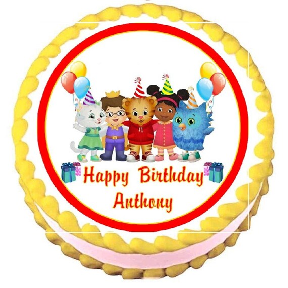 Tortenfiguren Mobel Wohnen Daniel Tiger Round Edible Birthday