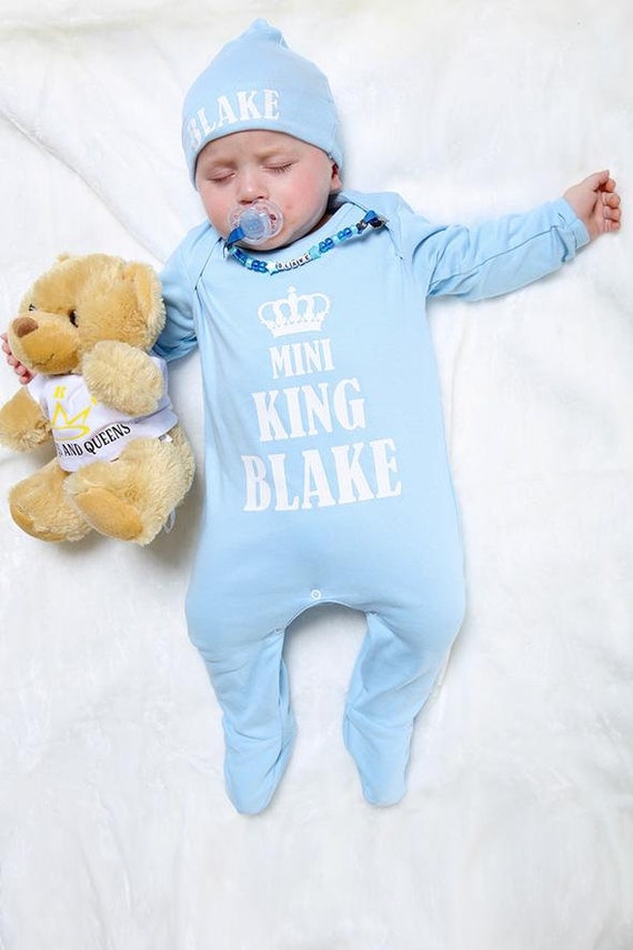 personalised babygrow and hat