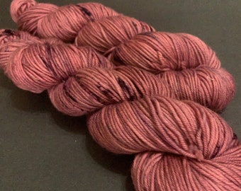 I Can Dream, Can't I? - Pink speckled DK weight yarn, hand dyed - 100g ready to ship