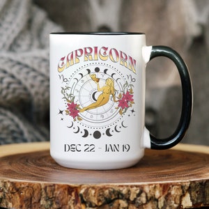 Steinbock Sternzeichen Becher, Steinbock Geburtstag Idee Steinbock, Astrologie Sternzeichen Steinbock Tasse, Geburtstagsbecher für Astrologie Liebhaber