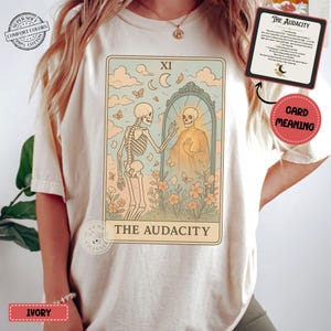 Comfort Colors* The Audacity Tarot Card Shirt | Skeleton Tarot Shirt | Witchy Aesthetic Graphic Tee | Spiritual Shirt | Shadow Work Clothing