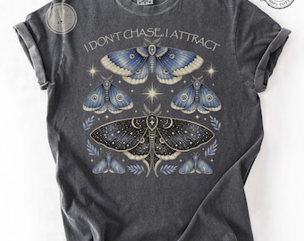 Comfort Farben * Himmlische Motte Shirt, Mystisches Cottagecore Schmetterling T-shirt, Goblincore Dark Academia Kleidung, Cottage Core Motte Shirt