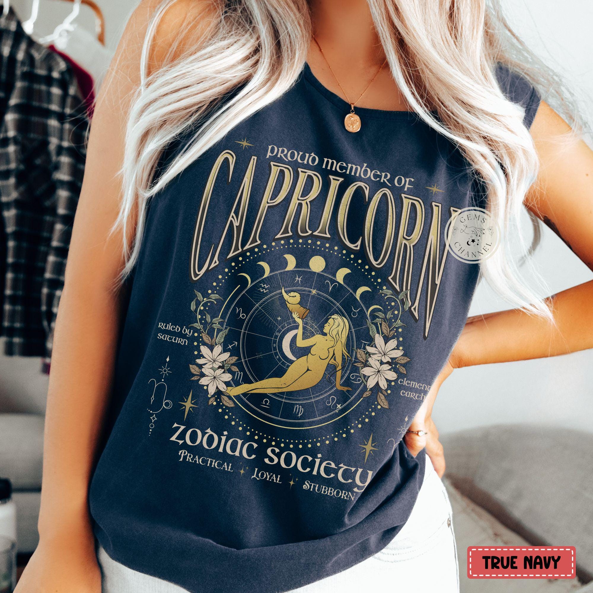 Comfort Colors* Capricorn Fantasy Zodiac Society Shirt/Tank Capricorn Horoscope tee Astrological Sign summer Celestial Capricorn Bday Gift