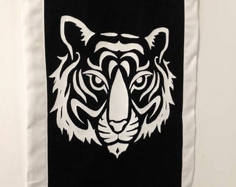 Tiger Wall Banner - Black and White