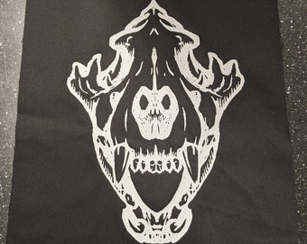 Wolf Skull Back Patch