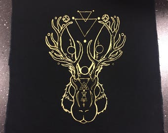 Parche de tela para la espalda de Jackalope para coser