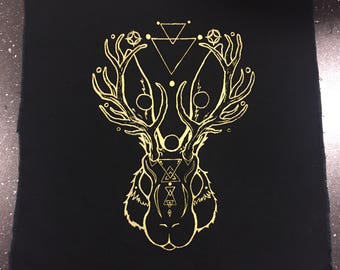 Jackalope Fabric Back Patch Sew-On