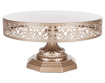 rose gold cake stand