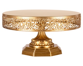 gold cake stand etsy